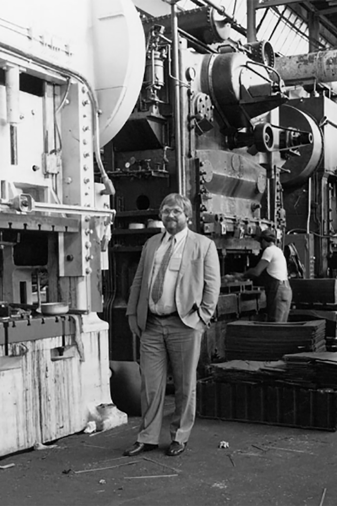 Bernd Schwank, 1981 yılında ABD'deki fabrikamızda.